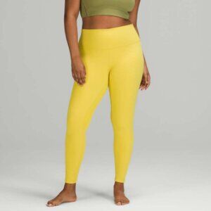 Lululemon High Rise Align Full Length 28" Leggings - Size 6 in Soleil Yellow
